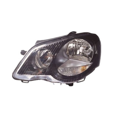 2QZ000211/212<br />POLO 2006-2010 <br />RHD Headlight Halogen Black with motor <br />6Q1941007AP / 6Q1941008AP
